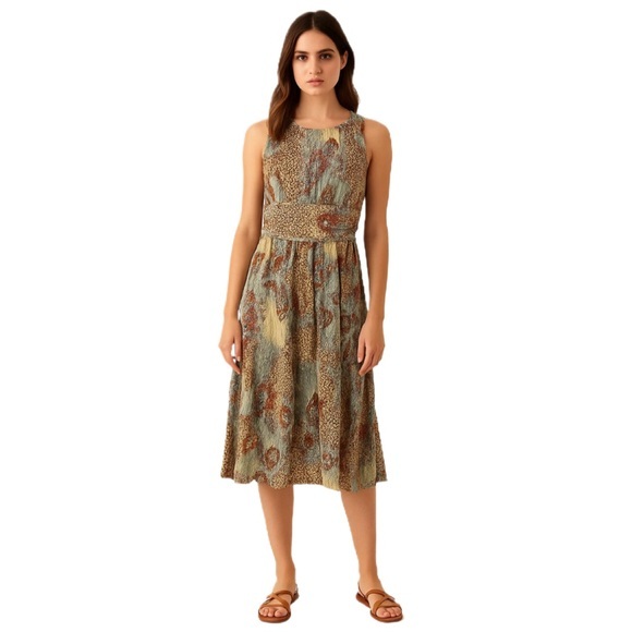 Dresses & Skirts - Multicolour Print Cotton Dress